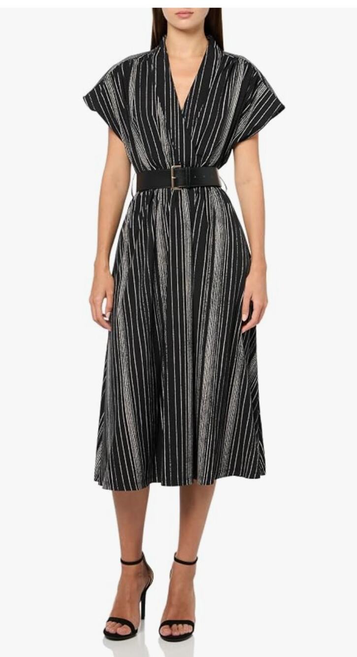 Calvin Klein Women's Dress, Blk Cream, 8